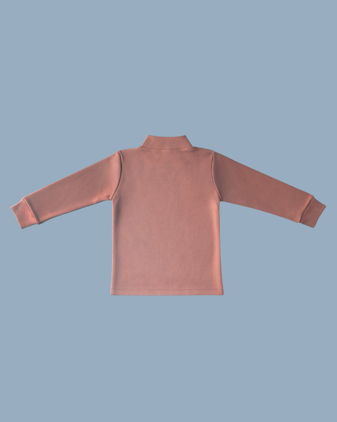 Kids Ribbed -Mock Neck Long Sleeve Top | Mommy Minors